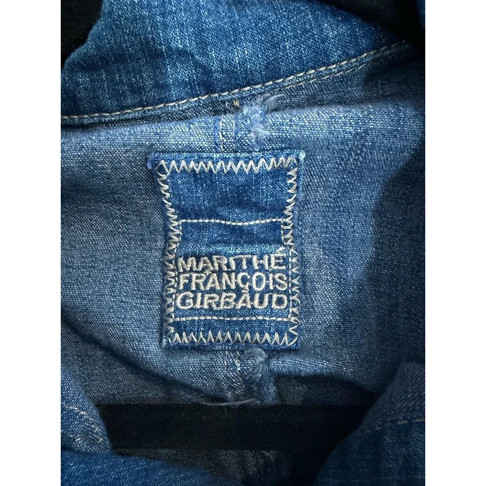 Vintage Marithe Francois Girbaud Jacket Womens Small Blue Denim Button Front Y2K